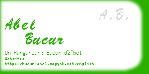 abel bucur business card